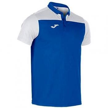 Joma Hobby II Short Sleeve Polo Shirt - Royal Blue and White, Unisex, Size 2XL