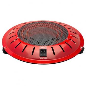 Brasero Eléctrico SOGO SS-18280 900W con 2 Resistencias de Cuarzo Protegidas e Independientes, Calor limpio e Instantáneo, Diseño Moderno y Consumo regulable 400/500