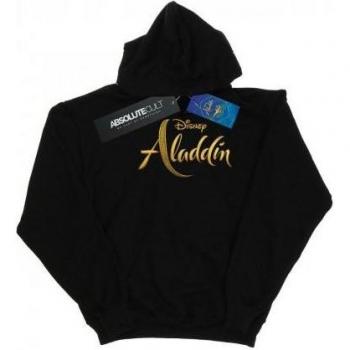Sudadera con capucha Disney Aladino para niño, logo de película, talla 12-13 años, color negro