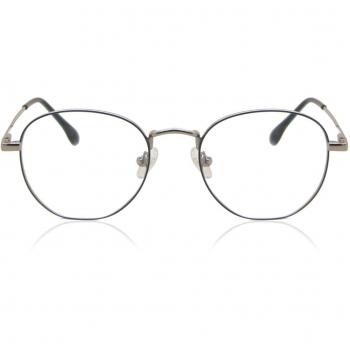 Oval Montura Completa Metálico Azul Gafas Recetadas para Hombre - Gafas Anti-Azules - SmartBuy Collection