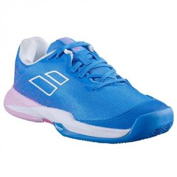 Babolat Jet Mach 3 Zapatillas de Tierra Batida para Niños - Azul, Blanco