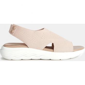 Geox Sandalias de mujer planas en rosa, tejido elástico, suela EVA