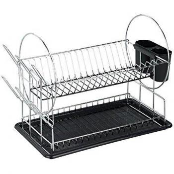 WENKO Escurridor Premium Duo, Metal cromado, 52 x 36 x 24 cm, Cromo brillante