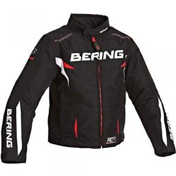 BERING Fizio Blouson Moto Kid Noir Blanc et Rouge