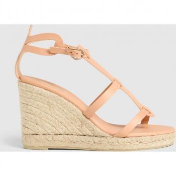Sandalias de cuña Castañer x Ancient Greek Sandals Tinos en piel de vaqueta