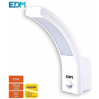 Aplique exterior led 10w 750 lumen 4.000k con sensor
