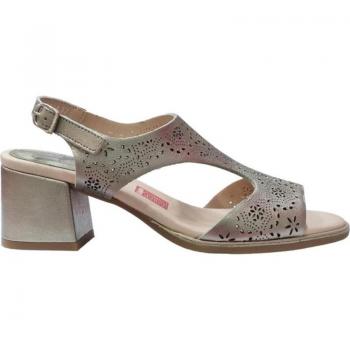 Callaghan 29214 Sandalia de Tacón Mujer Metalizado, Confortables, Color Vison, Talla 41