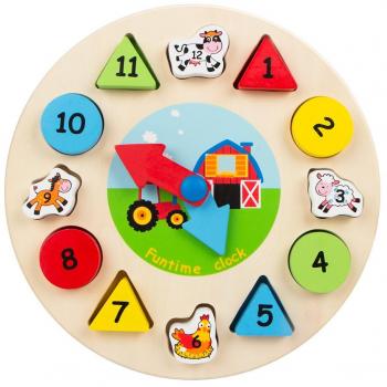 ColorBaby - Reloj madera & piezas para encajar