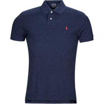 Polo Ralph Lauren Men's Custom Slim Fit Short Sleeve Knit Polo Shirt in Marine Blue