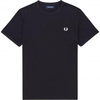 Camiseta Ringer Básica Fred Perry - Camiseta de hombre de manga corta y cuello redondo, estilo deportivo clásico