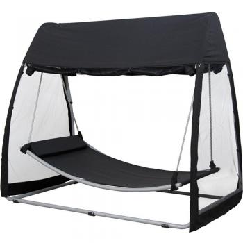 Hamaca con estructura/mosquitera. Sil/negro, 233,0 x 139,0 x 205,0 cm