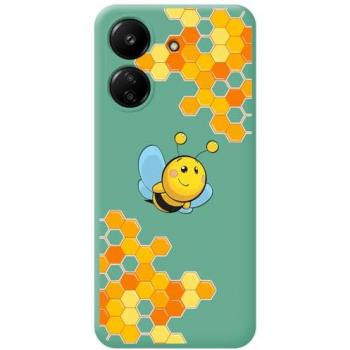 Funda Silicona Líquida Verde para Xiaomi Poco C65 con Diseño de Abeja
