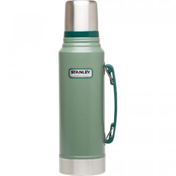 Stanley Classic Legendary Bottle 1L Hammertone Green - Termo de Acero Inoxidable, Mantiene Temperatura por 24 Horas, Sin BPA, Apto para Lavavajillas
