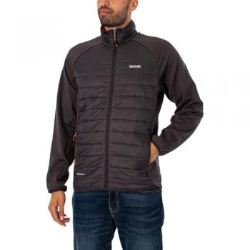 Regatta Clumber IV Men's Water-Repellent Hybrid Jacket - Ash Fox - Insulated, Stretch Material, Compressible - Size S to 3XL