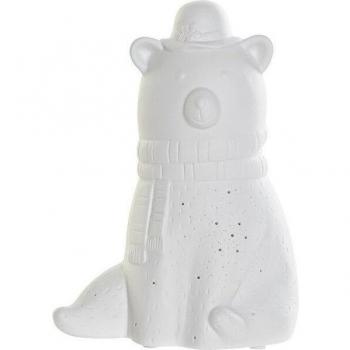 Lámpara de mesa con diseño de oso en porcelana LED para decoración del hogar