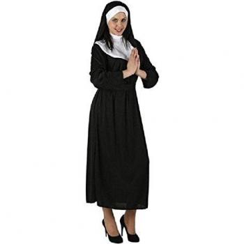 ATOSA disfraz monja mujer adulto negro M