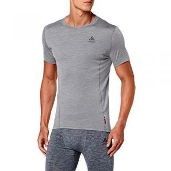 Odlo T-Shirt MC Natural Light Camiseta Atlética para Hombre, Hombre, Grey Melange, L