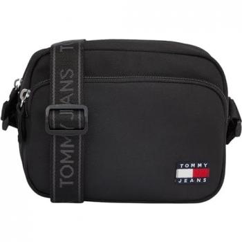Bolso Bandolera Tommy Jeans Esencial Diario Negro Unisex, Casual, Poliéster Reciclado