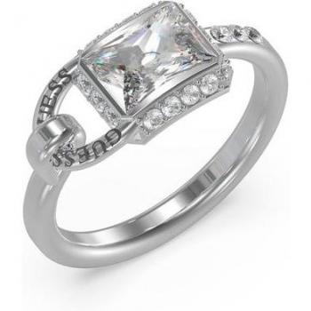 Anillo de acero plateado Shiny Padlock de Guess