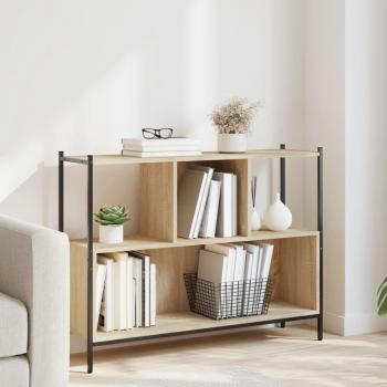 Librería Sonoma de Madera Multicapa 102x28x77,5 cm en color Roble Marrón