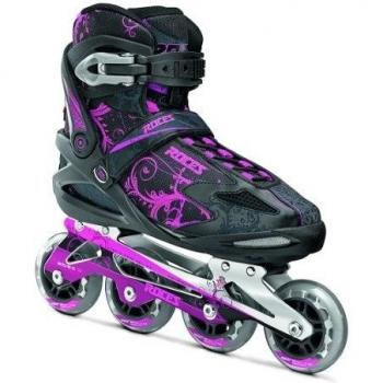 Roces Flos - Patines en línea para mujer, color negro / rosa, talla 40