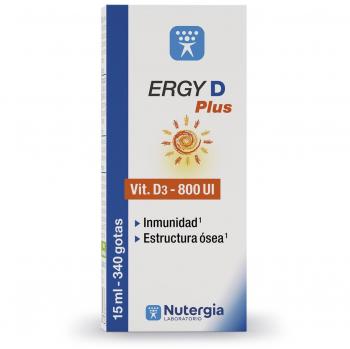 Nutergia ERGY D PLUS, Complemento alimenticio, Vitamina D de origen natural, 15 ml