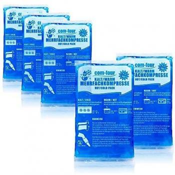 com-four® 5X Compresa Multiuso Pequeña, Compresas Reutilizables Frías y Calientes, 15,5 x 8,5 cm - Adecuado para Microondas