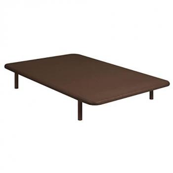 Base Tapizada Pikolin 90x190 con Estructura Reforzada, Alta Durabilidad y 4 Patas Color Cerezo Incluidas - Tejido Transpirable 3D Wengué