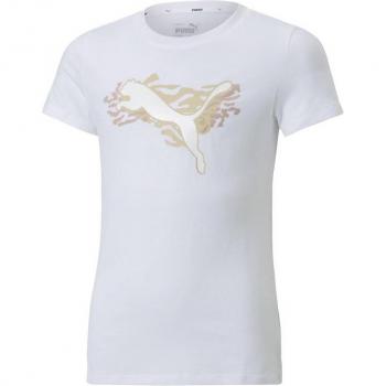Camiseta de Manga Corta Infantil Puma Alpha Blanco