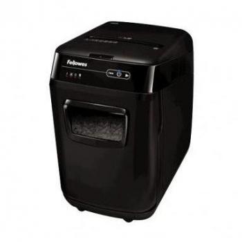 Fellowes AutoMax 200C Destructora de Papel Automática Corte Cruzado Capacidad 200 Hojas Color Negro Seguridad P-4 Recipiente 32 Litros Modelo 4653601