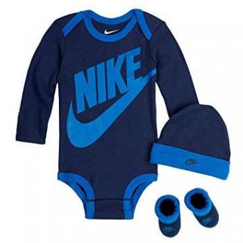 Nike Kids Conjunto Futura Logo 3 Unidades - Incluye tres piezas, diseño de manga larga, material cómodo y transpirable, adecuado para niños