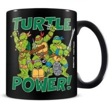 Taza Clásica de las Tortugas Ninja en Negro y Verde con Diseño de los Adolescentes Mutantes Ninja
