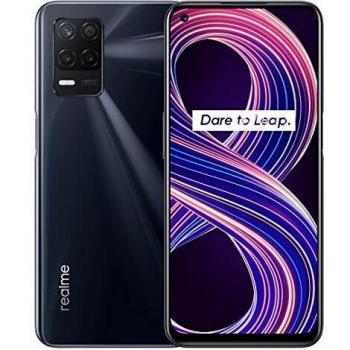 realme 8 5G Smartphone Libre, Procesador Dimensity 700 5G, Pantalla Ultra Smooth de 90Hz, batería masiva de 5000m, cámara con 48MP y modo nocturno, Dual Sim, NFC, 6+128GB, Negro
