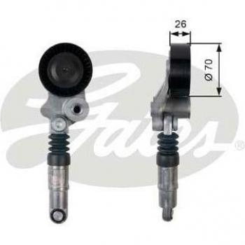 Polea tensora GATES T39158 para correa poli V, con rodamiento de alta calidad, diseño duradero, fácil instalación y compatible con múltiples modelos de vehículos
