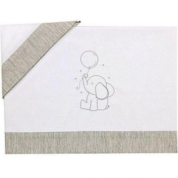Bolín Bolón Baby - Sábanas de cuna, 80 x 130 cm, color gris