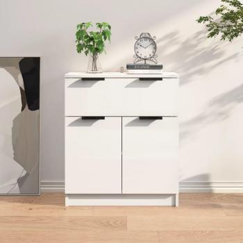 Aparador blanco pulido 60x30x70 cm madera multicapa