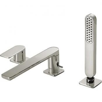 Tres Griferia - Monomando Bañera De Repisa Con Ducha Anticalcárea. · Caudal: 3 Bar – 16 L/M. · Nota: Ver Longitud Caño.