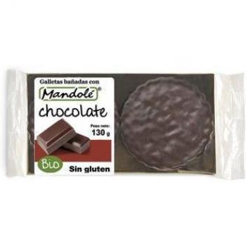 Mandole Galletas Bañadas con Chocolate Sin Gluten Bio 130g
