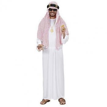 Disfraz de Jeque Árabe Hombre Blanco M/L