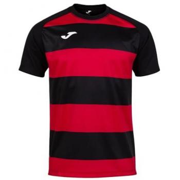 Camiseta manga corta hombre Prorugby II negro rojo Joma