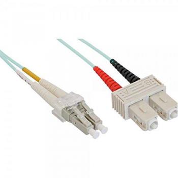 Cable de fibra óptica Duplex LC/SC OM3 50/125µm 1m LSOH