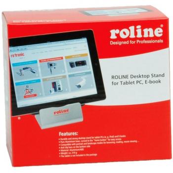 Atril ROLINE para Apple iPad/libro electrónico/tablet negro/plateado