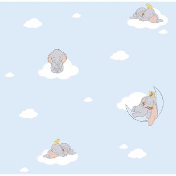 Dandino DU3020-1 Papel Pintado con Diseño Infantil Dumbo, Azul, 60x18x18 cm