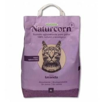 Wuapu Arena Biodegradable Naturcorn con Aroma a Lavanda para Gatos