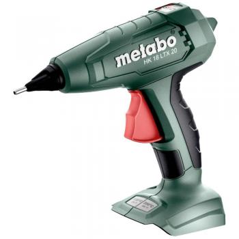 Metabo Pistol de pegamento HK 18 LTX 20 Carcasa, inalámbrico, batería de 18V, capacidad de carga rápida, diseño ergonómico y ligero, temperatura ajustable para diferentes tipos de adhesivos