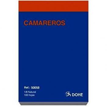 Dohe 50058 - Talonario de camareros octavo natural sencillo