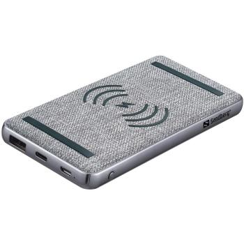 Batería externa Sandberg 420-61 de Polímero de litio 10000 mAh con cargador inalámbrico en color Negro y Gris