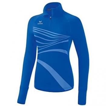 Camiseta de Manga Larga con Media Cremallera Erima Racing para Mujer en Color Azul, Talla 36