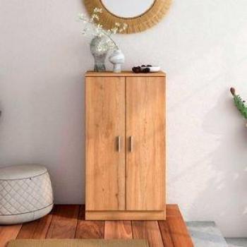 Armario zapatero Rhin 2 puertas natural 100,5x55,2x35 cmArmario zapatero Rhin 4 estantes madera 55x100 cm