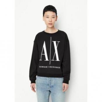 Armani Exchange Women's Black French Terry Sweatshirt Size S